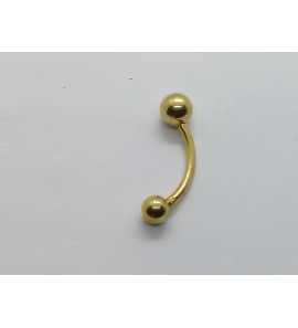 Goud 18K navel piercing groot bol 4 en 5 mm - 2090729
