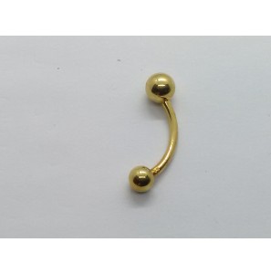 Goud 18K navel piercing groot bol 4 en 5 mm - 2090729