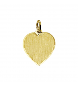 Goud graveerplaat hart 17x15.5mm - 3088629