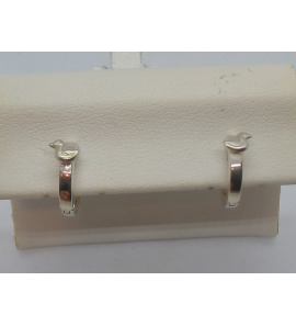 Zilver klap-creool  met eendje mat - 3104199