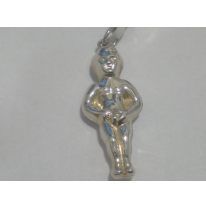 Zilver hanger/bedel manneke-pis - 25972