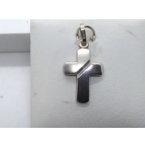 Zilver kruisje mat/diamante  17 mm - 2082243