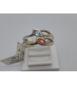 Zilver tiener ring met kleur zirkonia - 3079039