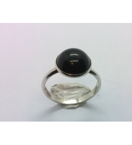 Zilver dames ring met cab.onix mt. 15 - 51454