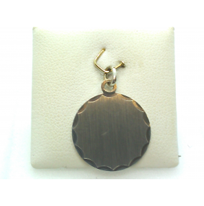 Zilver graveerplaat rond schulprand 18 mm - 33115