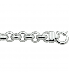 Zilver jasseron armband 14 mm 24 cm - 3102351