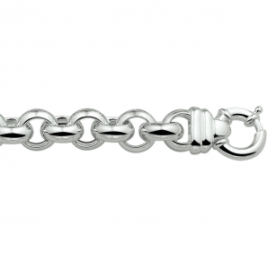 Zilver jasseron armband 14 mm 24 cm - 3102351