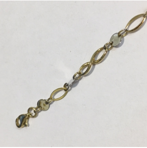Goud armband bicolour 19 cm - 3103086