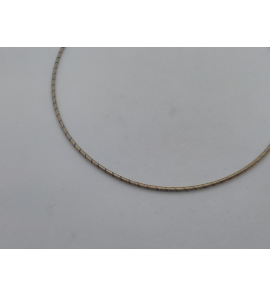 Zilver Omega collier gerhodineerd rond 1.8 mm met oxide draad 42 cm - 3103479