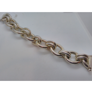 Zilver armband zwaar ovaal-ogen 25 mm 20 cm - 3102912