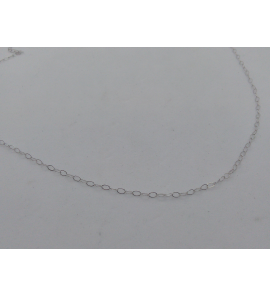 Goud wit collier anker wijd 45 cm - 3103131