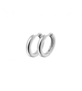 Zilver klaop-creolen R 17.5 x 3.5 mm rh - 3102078