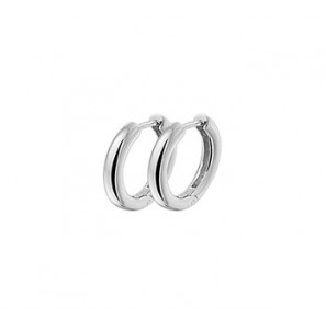 Zilver klaop-creolen R 17.5 x 3.5 mm rh - 3102078