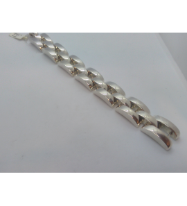 Zilver schakel armband zwaar 19 cm - 3102433