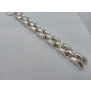 Zilver schakel armband zwaar 19 cm - 3102433