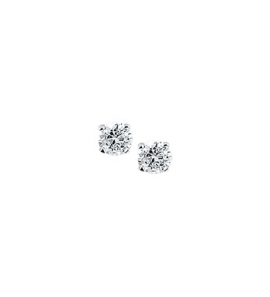 Zilver oorknop zirkonia 4P rond 4 mm - 3101767