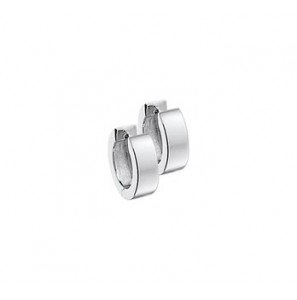 Zilver klap-creolen gerhodineerd VK 15 x 4 mm - 3102070