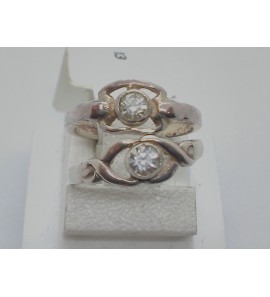 Zilver kinderring met wit steentje - 3102113