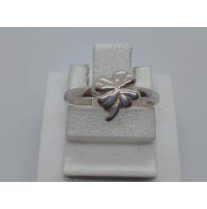 Zilver kinderring klaver4 - 3102389