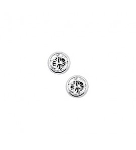 Zilver oorknop rondom zetting zirkonia 3 mm - 3101773