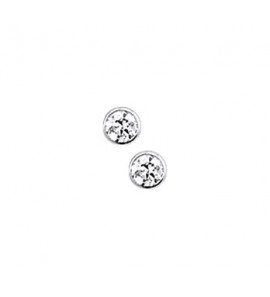 Zilver oorknop rondom zetting zirkonia 2.5 mm - 3101774