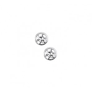 Zilver oorknop rondom zetting zirkonia 2.5 mm - 3101774