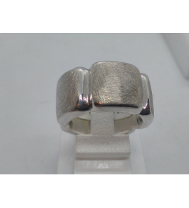 Zilver RH dames ring glans/mat vk - 3101174
