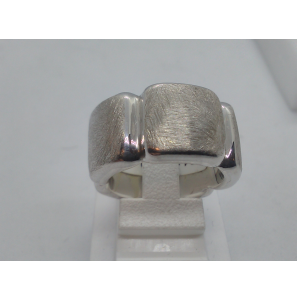 Zilver RH dames ring glans/mat vk - 3101174