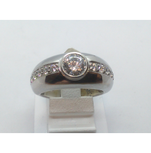 Zilver RH dames ring glans en zirkonia - 3101177