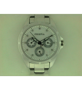 Prisma watch dutch dames edelstaal mb 5 atm. saffier-gals - 3100819