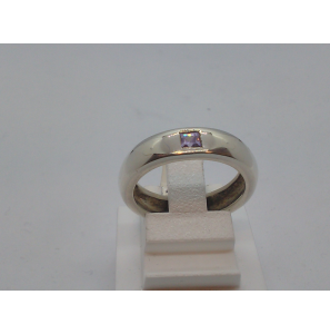 Zilver damesring met lavendel zirkonia - 43689