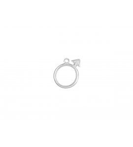 Zilver hanger/bedel Manteken - 4907