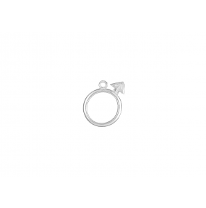 Zilver hanger/bedel Manteken - 4907