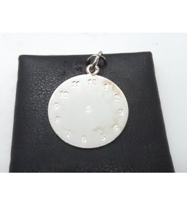 Zilver graveerplaat klok - 26773