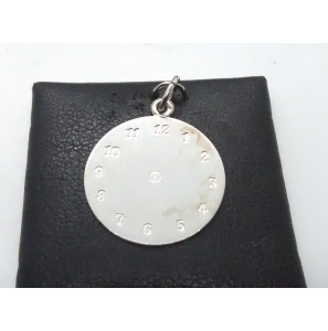Zilver graveerplaat klok - 26773