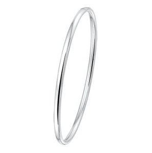 Zilver slavenband dop 3 mm ovaal 60 mm mat - 1883