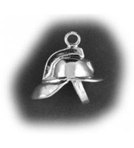 Zilver hanger/bedel Brandweer oud-hollandse helm 3-d uitv. - 37055