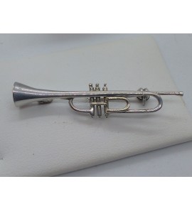 Zilver broche "trompet" - 2292