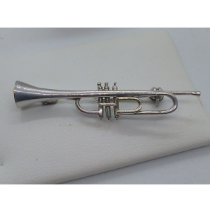 Zilver broche "trompet" - 2292