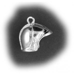 Zilver hanger/bedel Brandweer Gallet-helm vast vizier - 50327