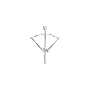 Zilver hanger/bedel kruisboog - 51733