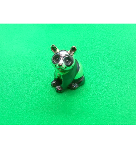 Zilver miniatuur Panda klein 13 x 18 mm - 20392