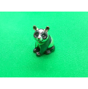 Zilver miniatuur Panda klein 13 x 18 mm - 20392