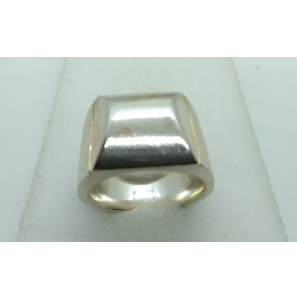 Zilver ring met elips kop 12x15 mt. 18 - 34350