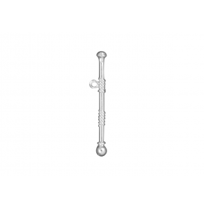 Zilver hanger/bedel Muziek Majorettestok - 2073