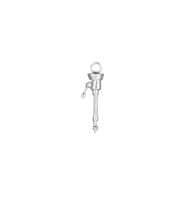 Zilver hanger/bedel Brandweer LD straalpijp - 45746