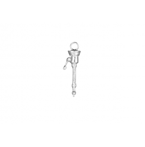 Zilver hanger/bedel Brandweer LD straalpijp - 45746