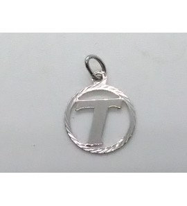 Zilver letterhanger in rand 12.5 mm T - 16436