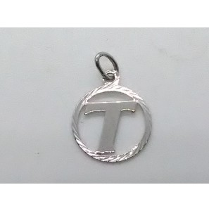 Zilver letterhanger in rand 12.5 mm T - 16436