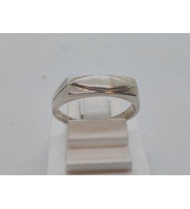 Zilver dames ring mat/glans - 49555